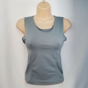 Women Nike Minty Green Seamless Sans Couture Sleeveless Dri Fit Stretch S M